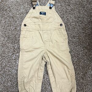 OshKosh B'gosh Tan Overalls with Adjustable Straps